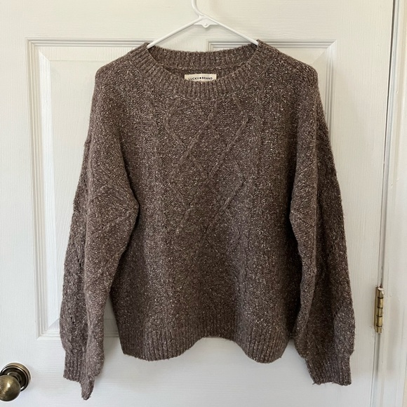 Lucky Brand Sweaters - Lucky Brand Heathered Brown Sweater